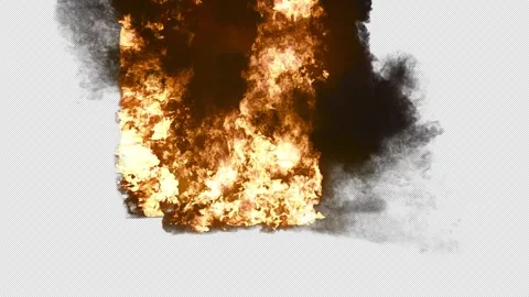 Fire Simulations, Fire explosion, 3d render,  With Alpha Channel Stock Footage 290145528