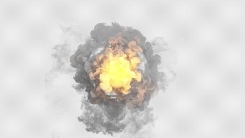 Fire Simulations, Fire explosion, 3d render,  With Alpha Channel Stock Footage 292826454