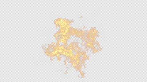 Fire Simulations, Fire explosion, 3d render,  With Alpha Channel Stock Footage 293810145