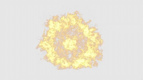 Fire Simulations, Fire explosion, 3d render,  With Alpha Channel Stock Footage 294089576