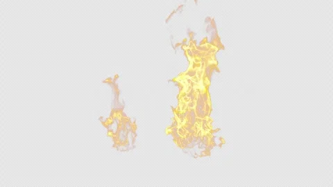 Fire Simulations, Fire explosion, 3d render,  With Alpha Channel Stock Footage 297557150
