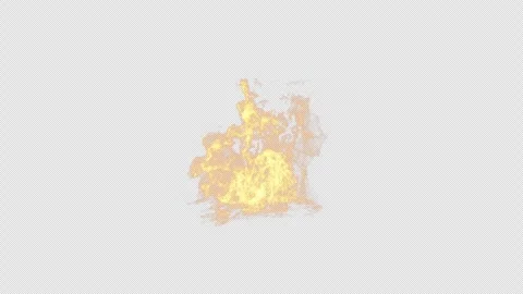 Fire Simulations, Fire explosion, 3d render,  With Alpha Channel Stock Footage 298358134