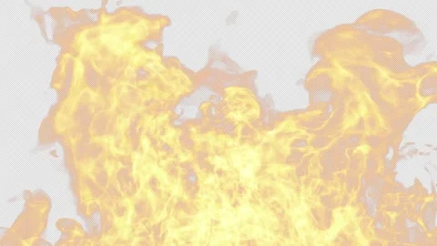 Fire Simulations, Fire explosion, 3d render,  With Alpha Channel Stock Footage 301984125