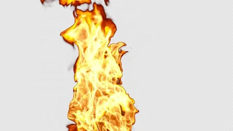 Fire Simulations, Fire explosion, 3d render,  With Alpha Channel Stock Footage 305001110