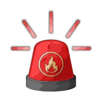Fire siren illustration Stock Illustration