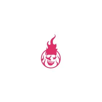 Fire skull Stock Illustration
