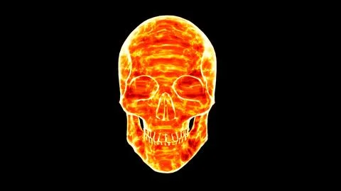 Fire Skull Stock Illustration