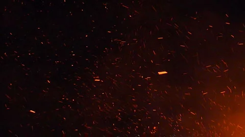 Fire in the Sky Burning Slow Motion Video stock 2975736