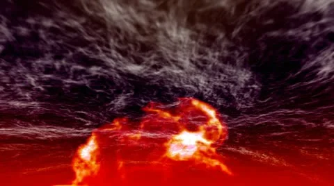Fire in the sky Stock Footage 10760541