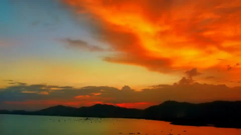 Fire in the sky Stock Footage 39893751