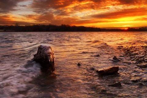 Fire in the Sky Stock Photos