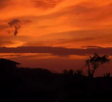 Fire sky Stock Photos