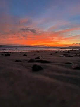 Fire in the sky Foto stock