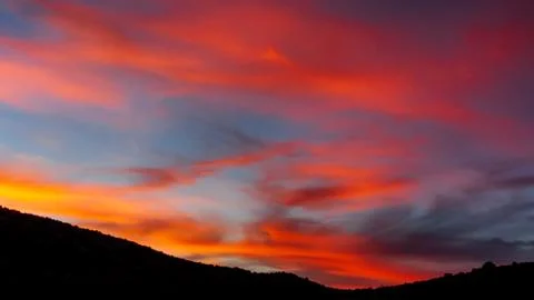 Fire in the Sky at Racetrack Stock Photos