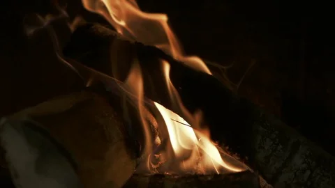 Fire in slow motion - cinematic dolly shot Stock Footage 104900169