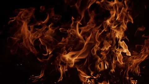 Fire slow motion flames dancing freely. Fire slow motion burning organic Stock Footage 336175694