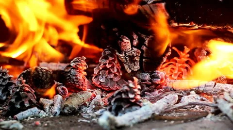 Fire in slow motion Stock Footage 34749993