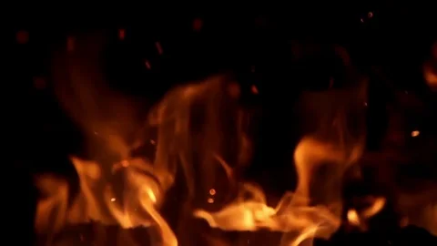 Fire in slow motion Stock Footage 77010944