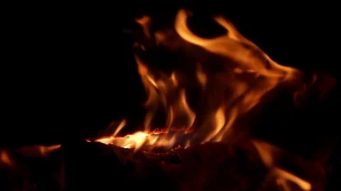 Fire in slow motion Stock Footage 77011123
