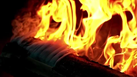 Fire in slow motion. Stock Footage 317373968
