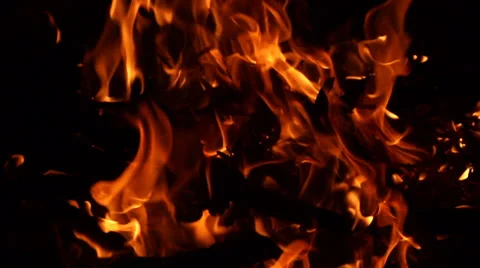 Fire Slow Motion Pan Stock Footage 31396465