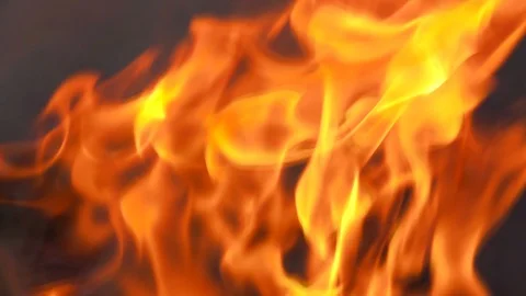 Fire slow motion, Real Fire close up with burning in super Slow beautiful flame  Vidéo 86594631