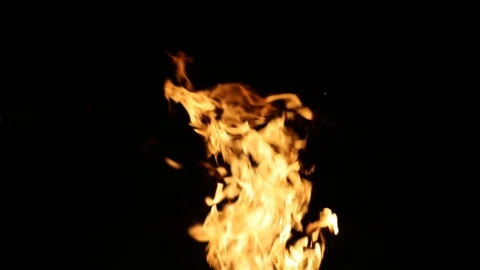 Fire In Slow Motion | Slow Mo Flames Stock Footage 101490109