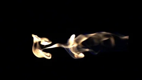 Fire,  slow motion of a torch flame. Stock Footage 97365464