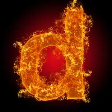 Fire small letter d Stock Illustration