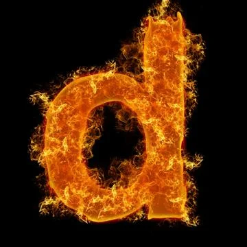 Fire small letter D Stock Illustration