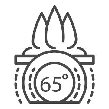 Fire smart control icon, outline style Stock Illustration