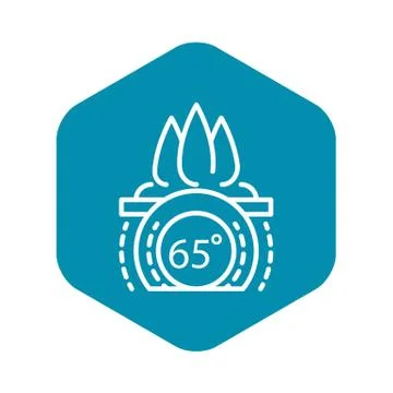 Fire smart control icon, outline style Stock Illustration