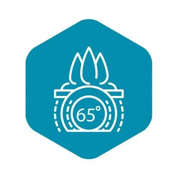 Fire smart control icon, outline style Stock Illustration