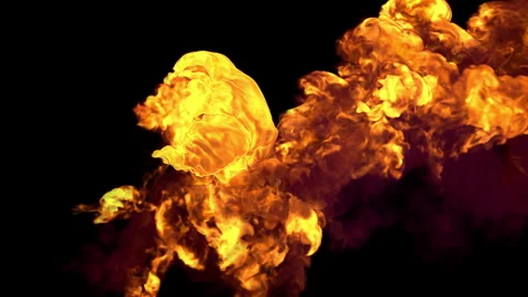 Fire smoke abstract animated background 4k Stock Footage 282252976