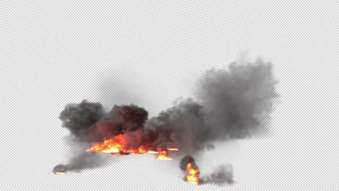 Fire Smoke with Alpha Vidéo 158896450