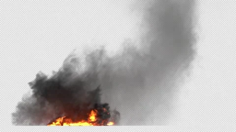 Fire Smoke with Alpha 스톡 동영상 158900695