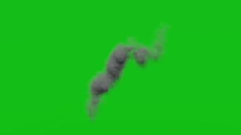 Fire Smoke Effect on Green Screen Background Stock Footage 168463618