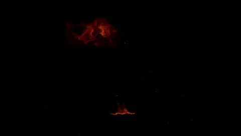 Fire smoke explosion with alpha Vídeos de archivo 145896478