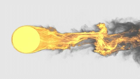 Fire smoke fireball transition - 3d render looped with alpha channel. Stock Footage 219595788