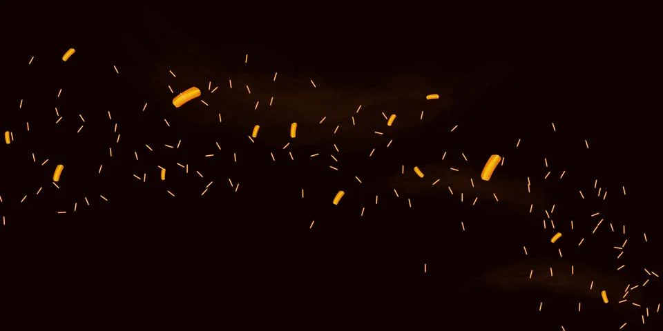 Fire smoke flame effect overlay sparks background Stock Illustration