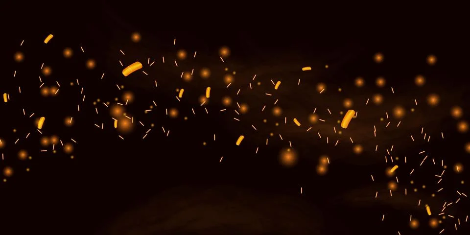 Fire smoke flame effect overlay sparks background Stock Illustration