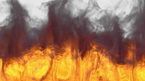 Fire With Smoke Stock Footage 157375960