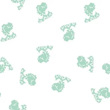 Fire smoke glyph seamless pattern Stock Illustration