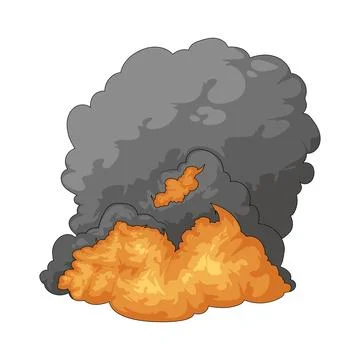 Fire smoke illustration イラスト素材