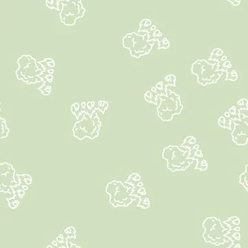 Fire smoke line seamless pattern Stock Illustration