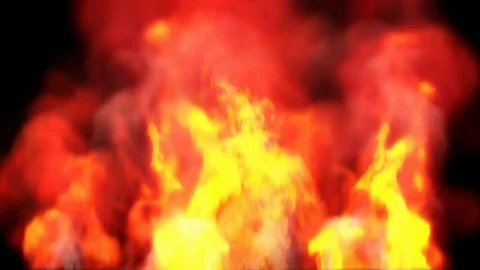 Fire with smoke loop Vídeos de archivo 74470984