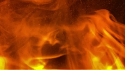 Fire smoke slow motion abstract video Stock Footage 155221055