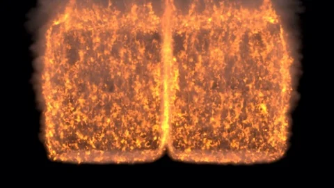 Fire with smoke for Youtube End screen - use 4 videos template #8 Stock Footage 105916571