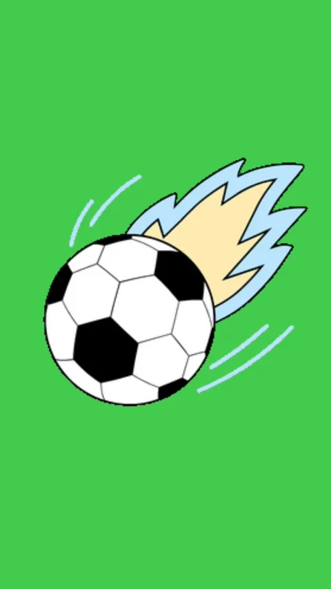 Fire Soccer Ball Green Screen Vertical Stock-Footage 344765350