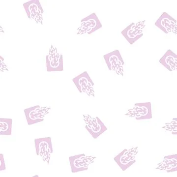 On fire socket glyph vector seamless pattern Stock Illustration